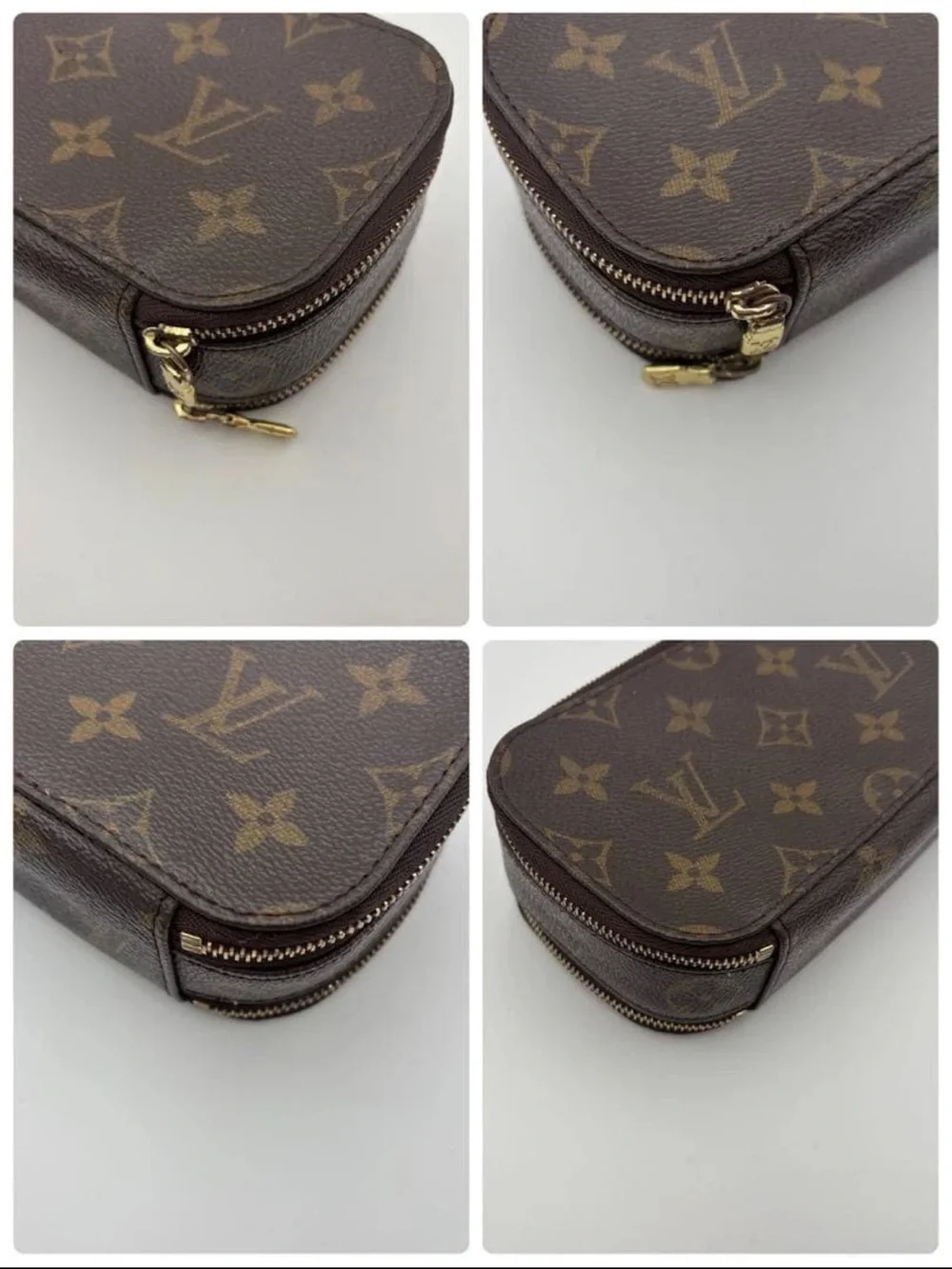 Louis Vuitton Monogram Canvas Brown and Gold Phone Case Pouch